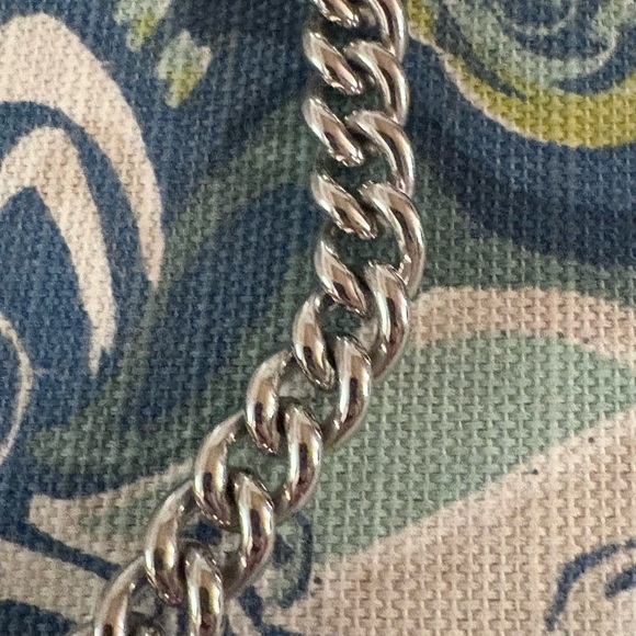 Kendra Scott Josie Moon Silver Toggle Chocker Chain Necklace Crystals Worn once - Picture 6 of 7